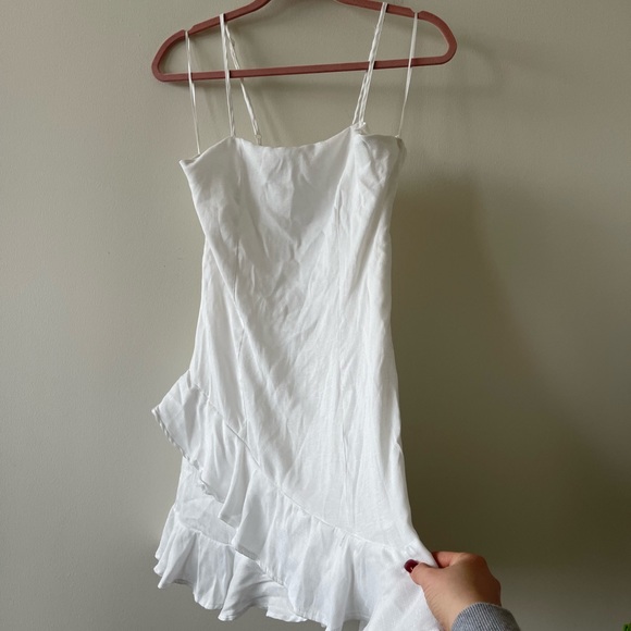 Blue Rain White Sleeveless Ruffled Dress Size XL - Picture 7 of 11